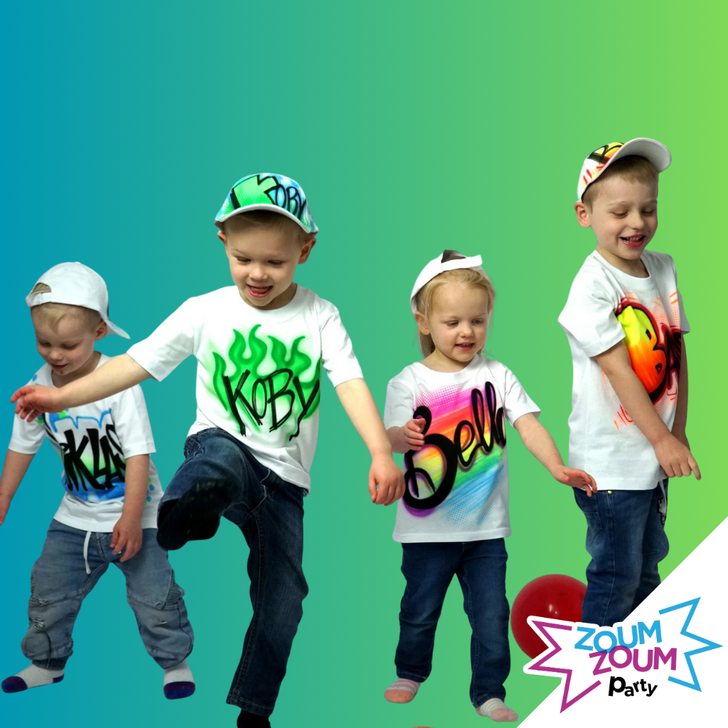 Fête Airbrush sur T-Shirts personnalisés (Grand Montréal)