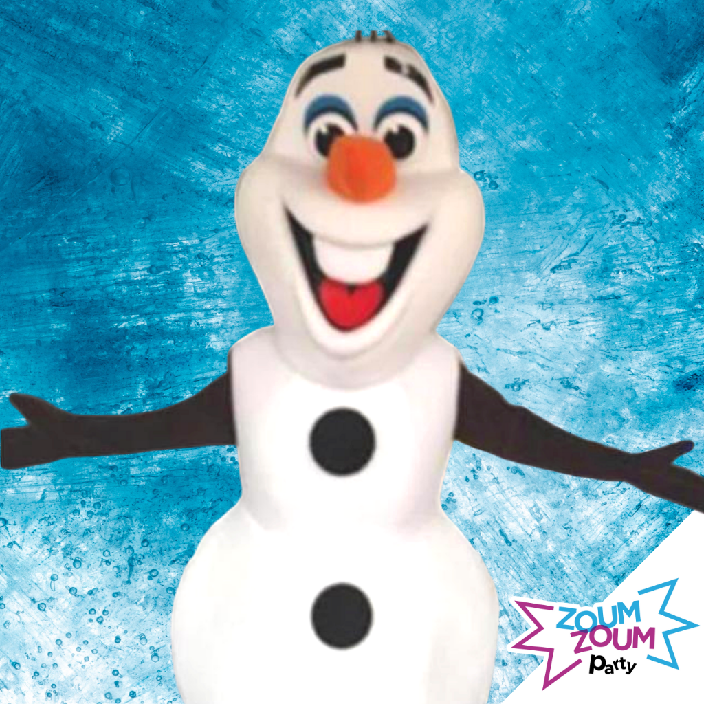 Fête Mascotte avec Cadeau Olaf
